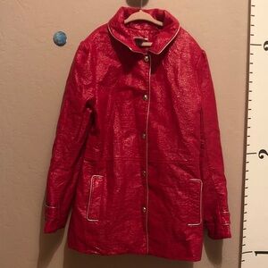 Little Marc Jacobs Red Trench Coat with Contrast Piping